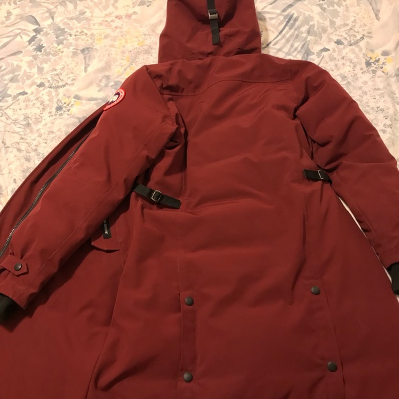 Canada Goose Women XS Kensington Parka Bordeaux Red - Picture 7 of 11